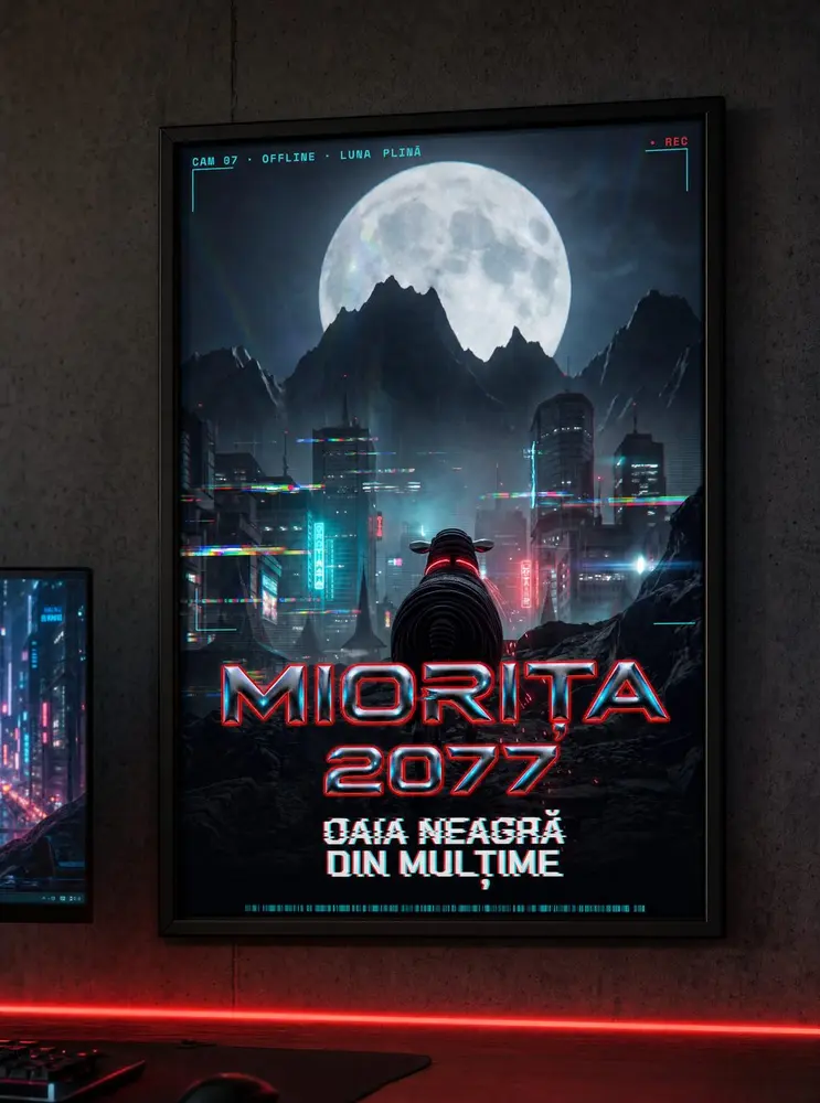 Afiș înrămat · Miorița 2077