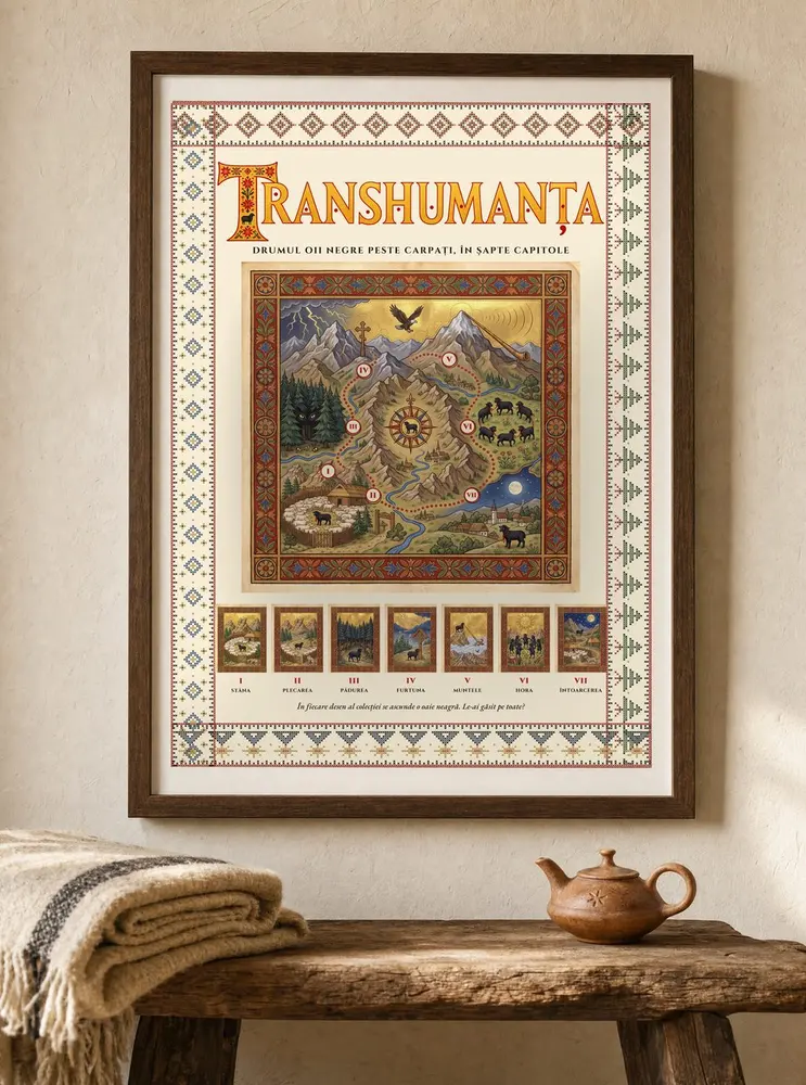 Afiș înrămat · Transhumanța
